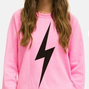 Aviator Nation Neon Pink Bolt Sweatshirt